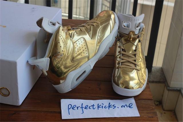 Authentic Air Jordan 6 Gold Pinnacle